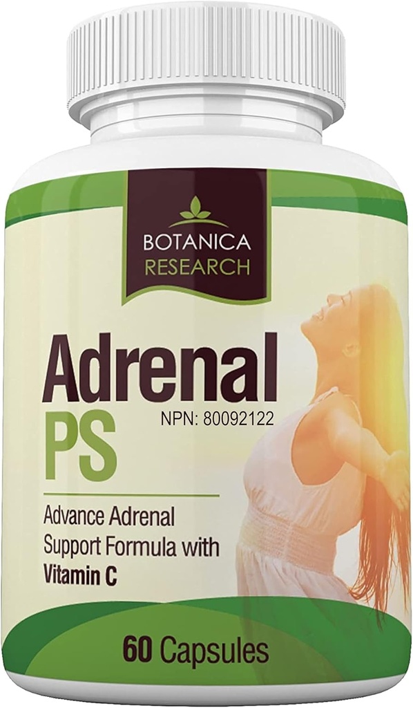 Adrenal Fatigue Support Supplement with Premium Rhodiola Rosea Herb Extract, L-Tyrosine, Panax Ginseng, Kutsal Basil - PS Cortisol Gland Complex for Health Inequ Calm Energy Response