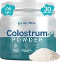 Colostrum Toz 60g,% 40 IgG, 30 Hizmetler | İlk 4-6 Saat Sütü, Grass-Fed, Pasture Yükseltd, Unflavored Bovine Colostrum Supplement from Midwest USA Farm | Calostro Bovino para Yetişkinos