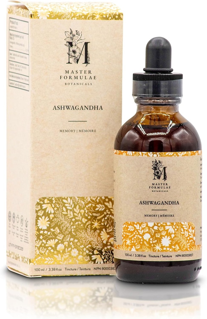 Master Formulae Ashwagandha Root Herbal Tincture 100 ml | Ekstra Güç Kaynağı | %100 Doğal | Yüksek Biyoyadeğerlik