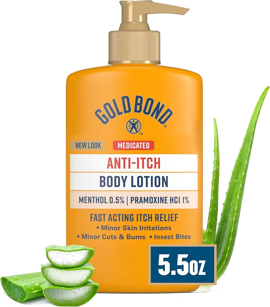 Gold Bond Medicated Anti-Itch Lotion Σώμα 5.5 oz, στεροειδές δωρεάν, γρήγορη δράση Itch ανακούφιση