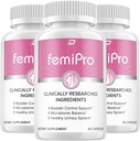 FemiPro Supplement - Probiyotik Femi Pro Pills, FemiPro 24 Saat Destek Mikrobiyome Probiyotik Urinary Control Health, Femie Pro İncelemeleri (3 Paket - 180 Capsules)