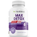 Max Detox Supplement, Advanced Gut Cleanse Detox for Women & Men with Psyllium, Chlorella, Hysop Herb & Papaya, Acai Kompleksi ile - Colon Cleanse - 60 Capsules (1)