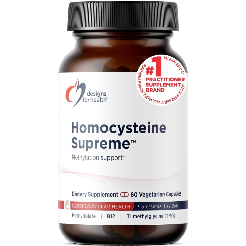 Σχέδια για την υγεία Homocysteine Supreme - μεθυλιωμένες βιταμίνες Β με Ριβοφλαβίνη, B6, B12, Folate, L-σερίνη & TMG για την υποστήριξη του εγκεφάλου & την υγεία της καρδιάς - μεθυλιωμένη πολυβιταμίνη (60 κάψουλες)
