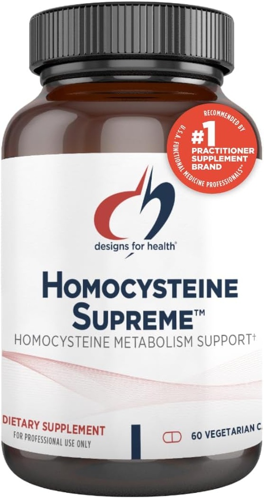 Sağlık Homocysteine Supreme için tasarımlar - Metovin, B6, B12, Folate, L-Serine & TMG Beyin Desteği ve Kalp Sağlığı için - Meden Çokvitamin (60 Capsules)