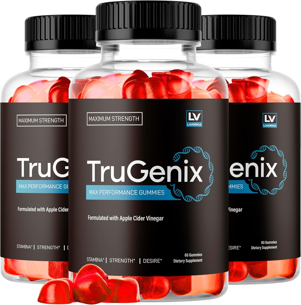 (3 Pack) TruGenix Gummies, TruGenix Gummies για άνδρες, επίσημη TruGenix Gummies Advanced Formula, TruGenix ACV Gummies, TruGenix συμπλήρωμα υποστήριξης Gummies, Premium Formula, 180 Gummies για 3 μήνες