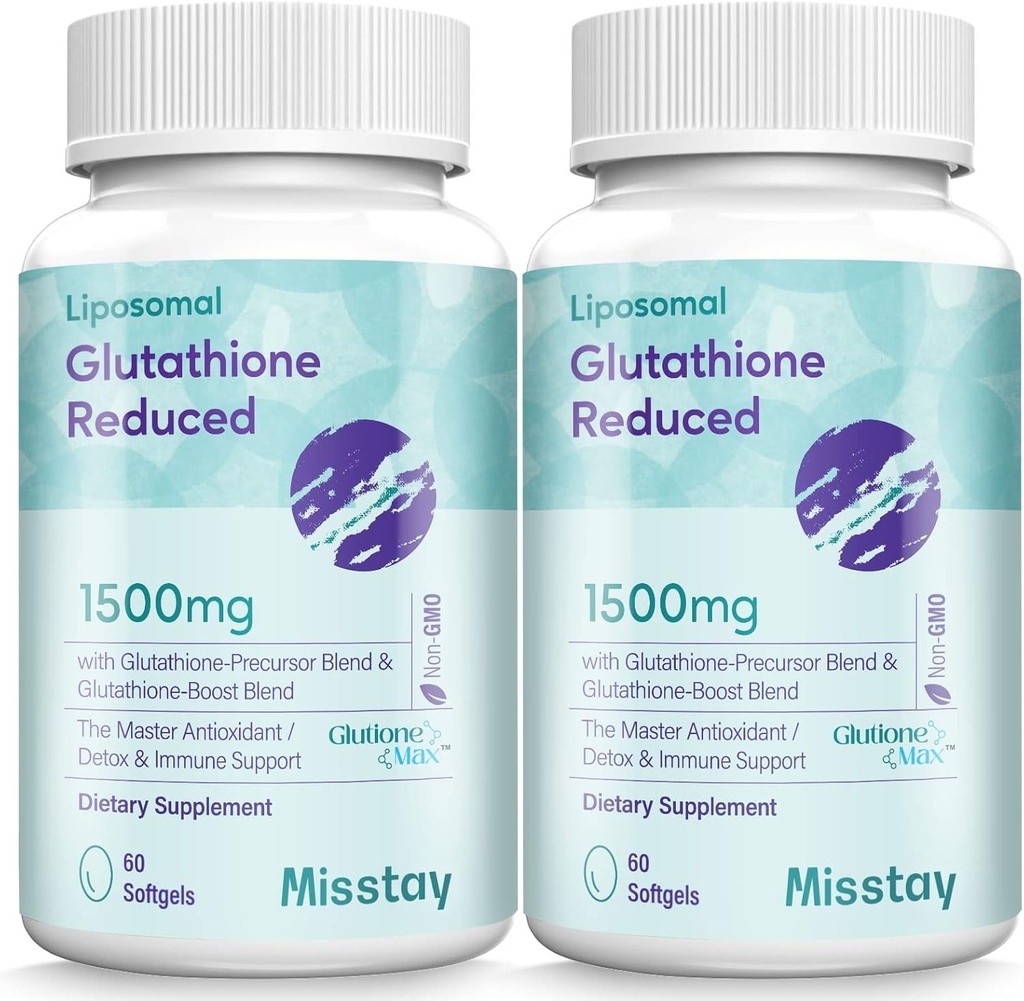Bayantay 2400 MG Kompleksi Liposomal Glutathione Softgels 1500 MG, En yüksek Absorpsiyon, Active Form Azaltıd Glutathione Supplement, L-Glutathione (GSH) Tamam Immune, 120 Softgels