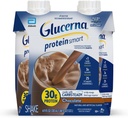 Glucerna protein Smart Diyabet Care Shake, Chocolate, Diabetic Meal Change to Support Blood Sugar Management, 30g Protein, 150 Calories, içmeye hazır, 11-fl-oz Şişe, 4 Pack