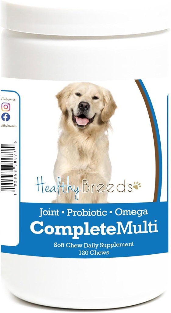 Υγιείς Φυλή Golden Retriever Όλα σε μία πολυβιταμίνη μαλακό μάσημα 120 κόμη
