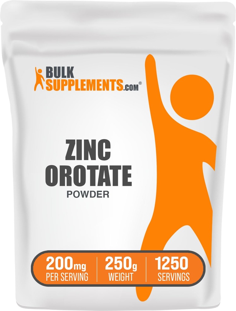 BulkSupplements.com çinko Orotate Toz - çinko Mineralleri Tamam, Immune Support - Gluten Free, 200 mg per Service, 250g (8.8 oz) (Pazar 1)