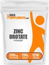 BulkSupplements.com Ορός ψευδάργυρου σε σκόνη - συμπλήρωμα ορυκτών ψευδάργυρου, για την υποστήριξη του ανοσοποιητικού - Χωρίς γλουτένη, 200mg ανά υπηρεσία, 250g (8,8 oz) (πακέτο του 1)