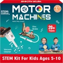 Kelebek EduFields 20in1 STEM Projects Kit for Kids Age 5-7 6-8 8-10 | Çocuklar için STEM Oyuncakları 5 6 7 8 9 10 Yıl Eski | Motor Makineleri - Robot & Mühendislik Oyuncakları | 6 7 8 9 10 Yıl Yaşlı için Hediye