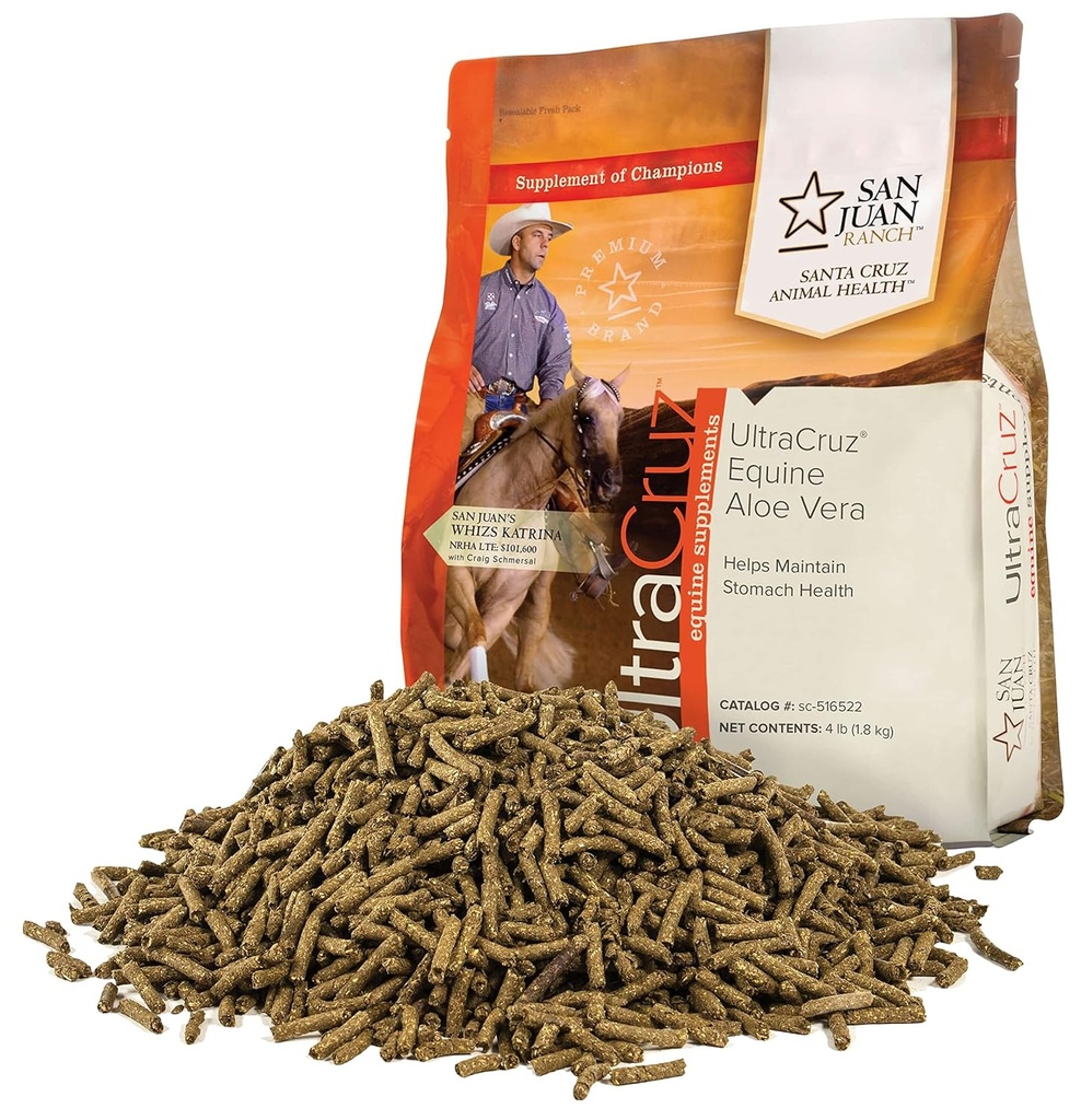 UltraCruz - atlar için 516522 Equine Aloe Vera Supplement, 4 lb, Ultrasonik (64 Gün Supply)