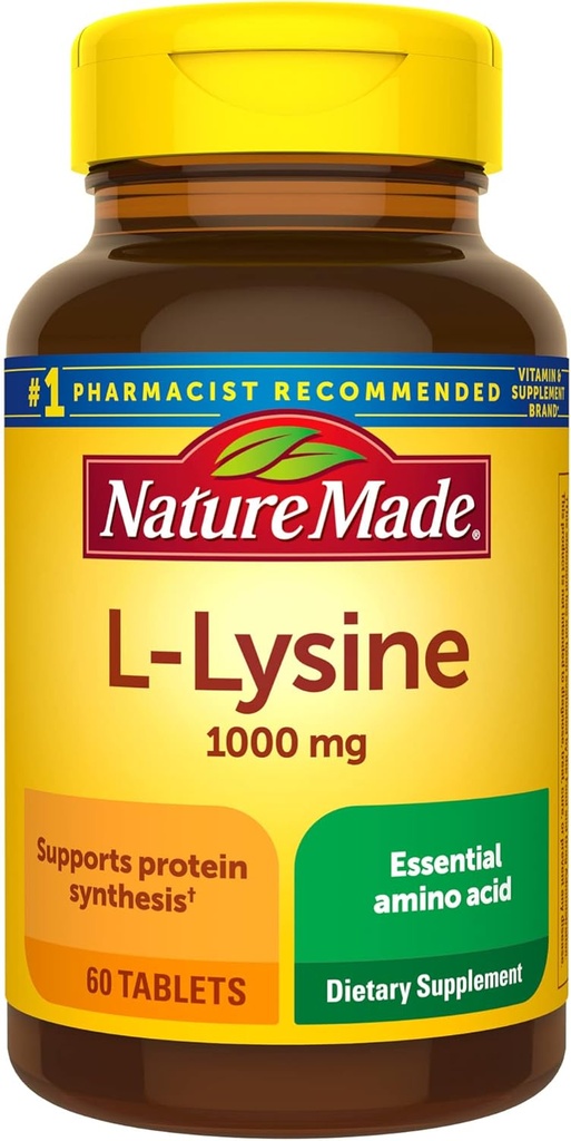 Doğa L-Lysine 1000 mg, Diyet Supplement, 60 Tablet, 60 Gün Supply