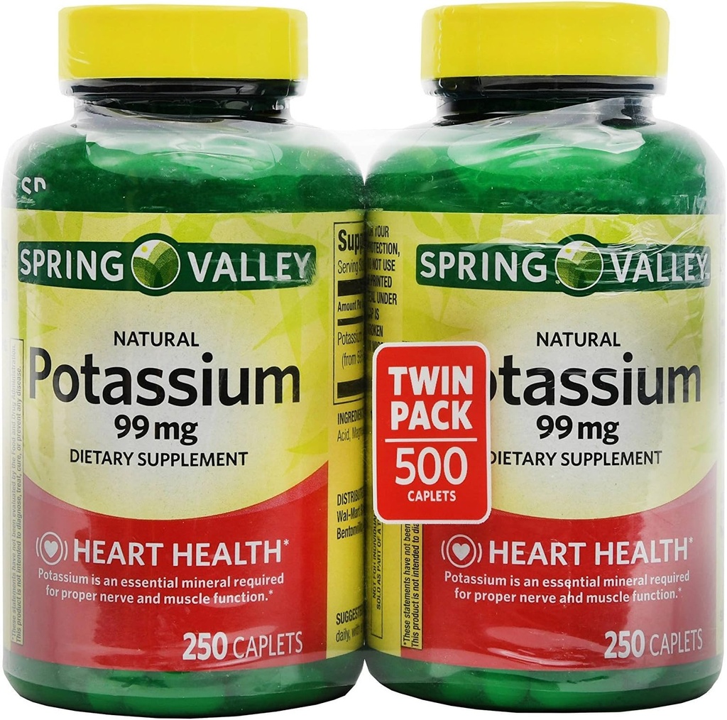 Spring Valley P properties 99 mg from P properties Gluconate 595 mg (250 Count, 2 Pack)