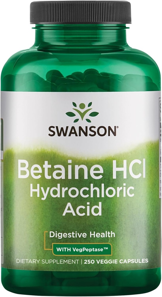 Swanson Hydrochloric Acid w/Pepsin 250 Capsules