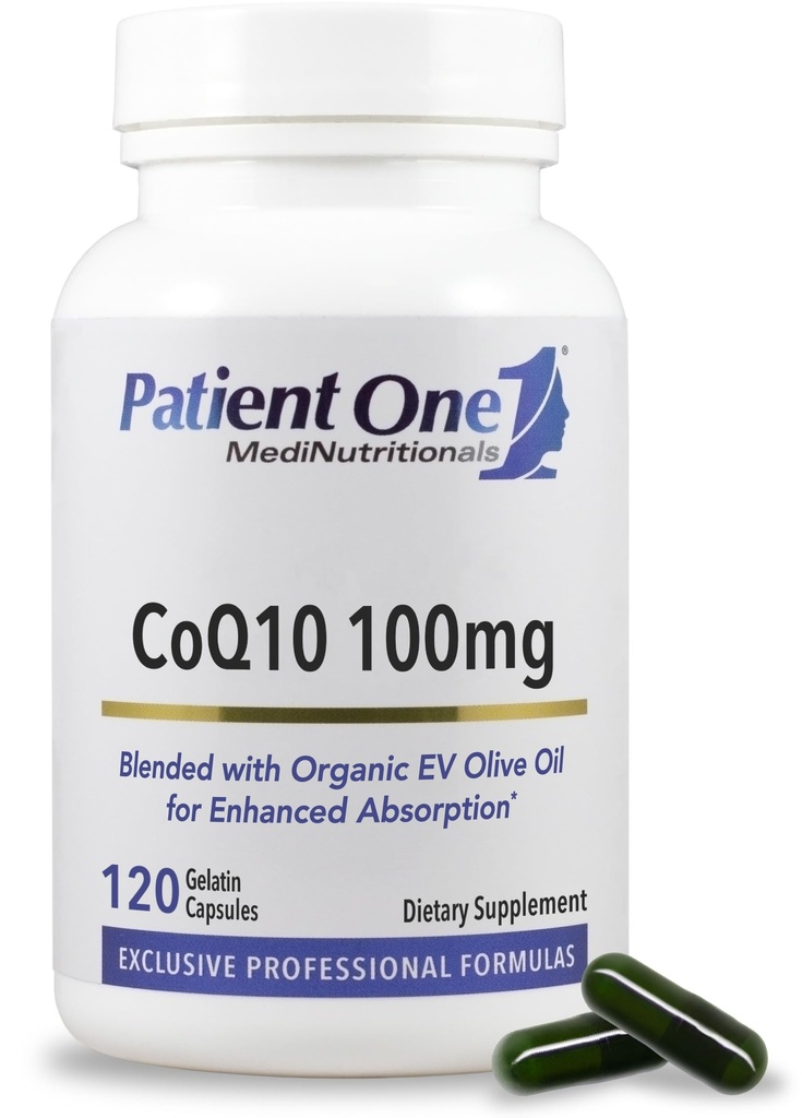 Hasta One Coenzyme Q10 (CoQ10) 100 mg | Antioksi Supplement to Support Heart and Vascular Health* | organik Zeytinyağı ile | 120 Capsules