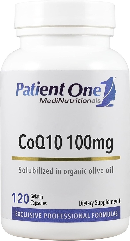Hasta One Coenzyme Q10 (CoQ10) 100 mg | Antioksi Supplement to Support Heart and Vascular Health* | organik Zeytinyağı ile | 120 Capsules