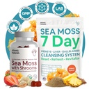 Atlantic Naturals Sea Moss Superfood Bundle - Sea Moss με Shrooms Gummies & 7-Day Kidney, Liver & Gallbladder Cleanse - Defense, Focus & Detox Support - Lion's Mane, Reishi, Dandelion Root & More