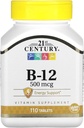 21. Yüzyıl Vitamin B-12, 500 mcg, 110 Tablet