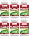En İyi Doğallar Red Yeast Rice 1200 Mg Tablet Sağlıklı Cholesterol Seviye, 60 Kont ( Borcu 6)