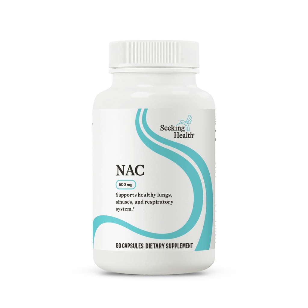 NAC | 500 mg N-Acetyl-L-Cysteine | Güçlü Detoxating Action| 90 Easy-To-Swallow Capsules | Free of Common Allergens | Seeking Health