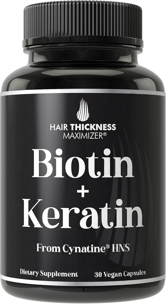 Klinik olarak Keratin + Biotin Saç Büyüme Tamamıyla Cynatine HNS Keratin Klinik olarak, Kadın ve Erkekler için Sağlıklı Saçlar.