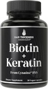 Κλινικά Αποδεδειγμένη Κερατίνη + Biotin Hair Growth Supplement. με Κυνατίνη HNS Κερατίνη Κλινικά Σπουδάζει για Thicker, Healthier Hair. για γυναίκες και άνδρες.