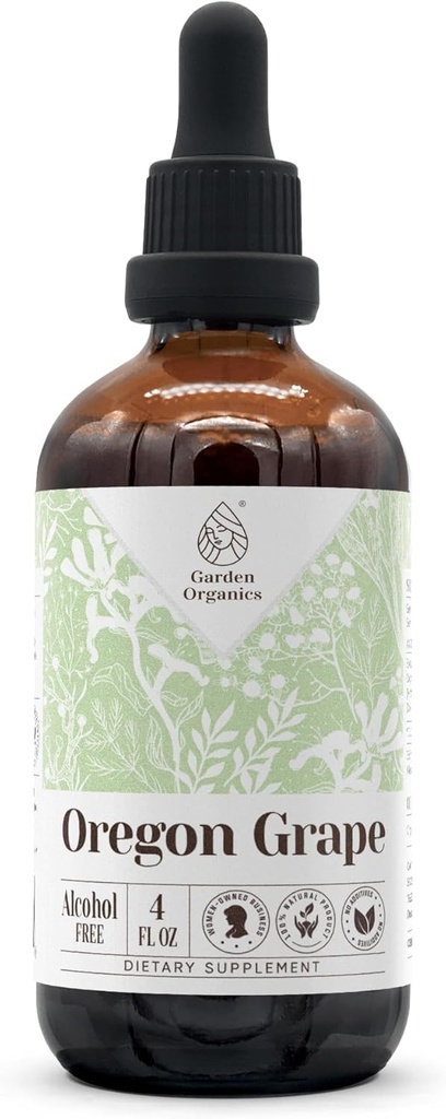 Oregon Grape Alkol-Free Natural Tincture Extract, Immune System ATM, Sıvı Drops% 100 (4 f oz)