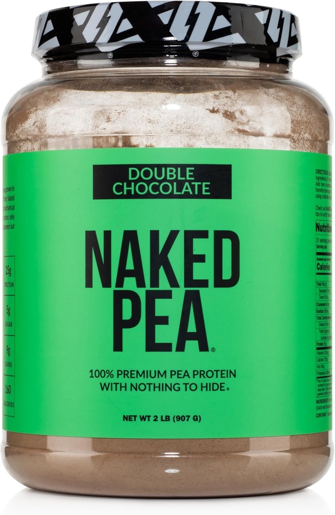 NAKED Pea - ABD ve Kanada Çiftçilerinden Çift Çikolata Proteini, Organik Cocoa, Organik Piramit Şekeri - Hayır GMO, Hayır Soy ve Gluten Ücretsiz, Yardım Büyüme ve Kurtarma - 21 Hizmet
