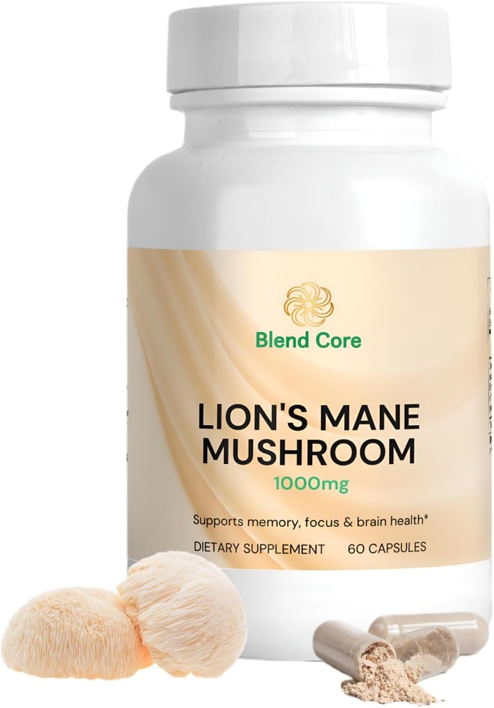 Lion's Mane Mushroom Nootropic Capsules - Bilişsel Destek ve Beyin Sağlığı