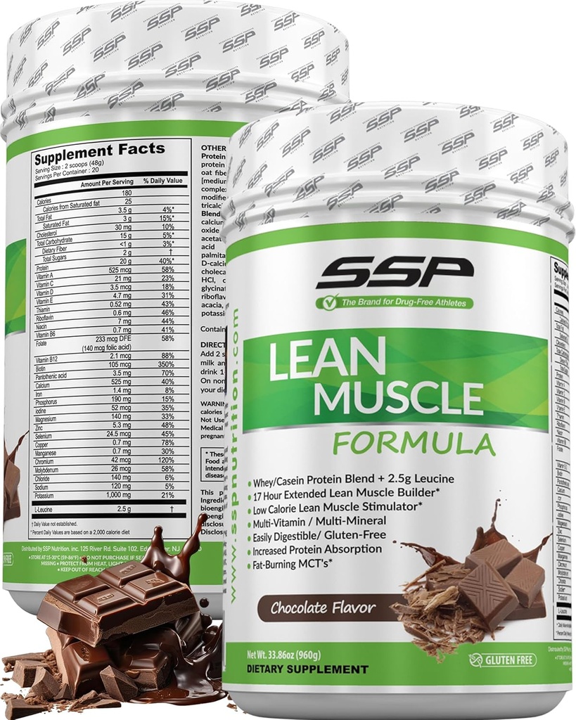 SSP proteini - Leucine & MCT ile Whey Isolate & Casein - Low-Calorie Chocolate Meal Change for Lean Muscle Beslenme