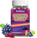 Quercetin Gummies 1200MG, Quercetin Gummies with Bromelain, çinko Vitamin C, Quercetin Supplement Gummies for Adult & Kid, 60 Vegan Gummies