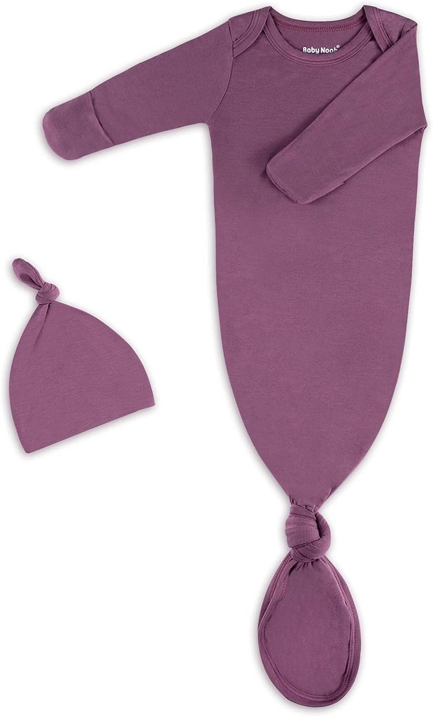 Yeni doğan Bebek Knotted Gown, Super Soft Silky Infant Bebek Kız ve Boy Uyku Bag için Uzun Kol Uykulu Bebek