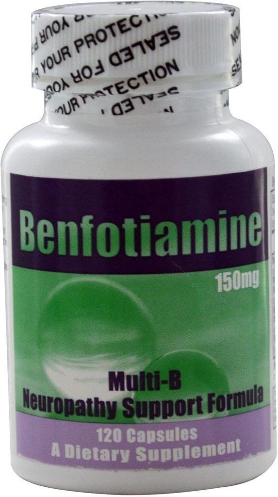 Üreticiden Taze! Benfotiamine Multi-B Neuropati Destek Formula 150 mg, 120 kapak - 3 Pack