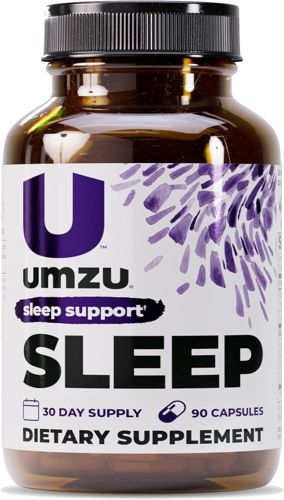 UMZU Magnezyum Sleep Support Supplements with GABA and L-Theanine, Complete Body Relaxation and Mood Support, Non-Melatonin Formula - 180 Capsules