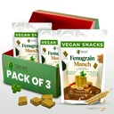 Tad Bit's Fenugrate Munch | Premium Indian Handmade Salty Vegan Snacks Crackers | Plantive Vegan Sağlıklı Snacks for Yetişkinler and Kids | Dairy Free, Sugar Free Snacks | Low Calorie Whole Wheat Digestive Biscuits (3 Paket, 600, Gram)