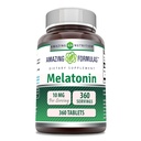 Amazing Formulas Melatonin Supplement | 10 Mg per Service | 360 Tablet | Non-GMO | Gluten-Free | Made in USA