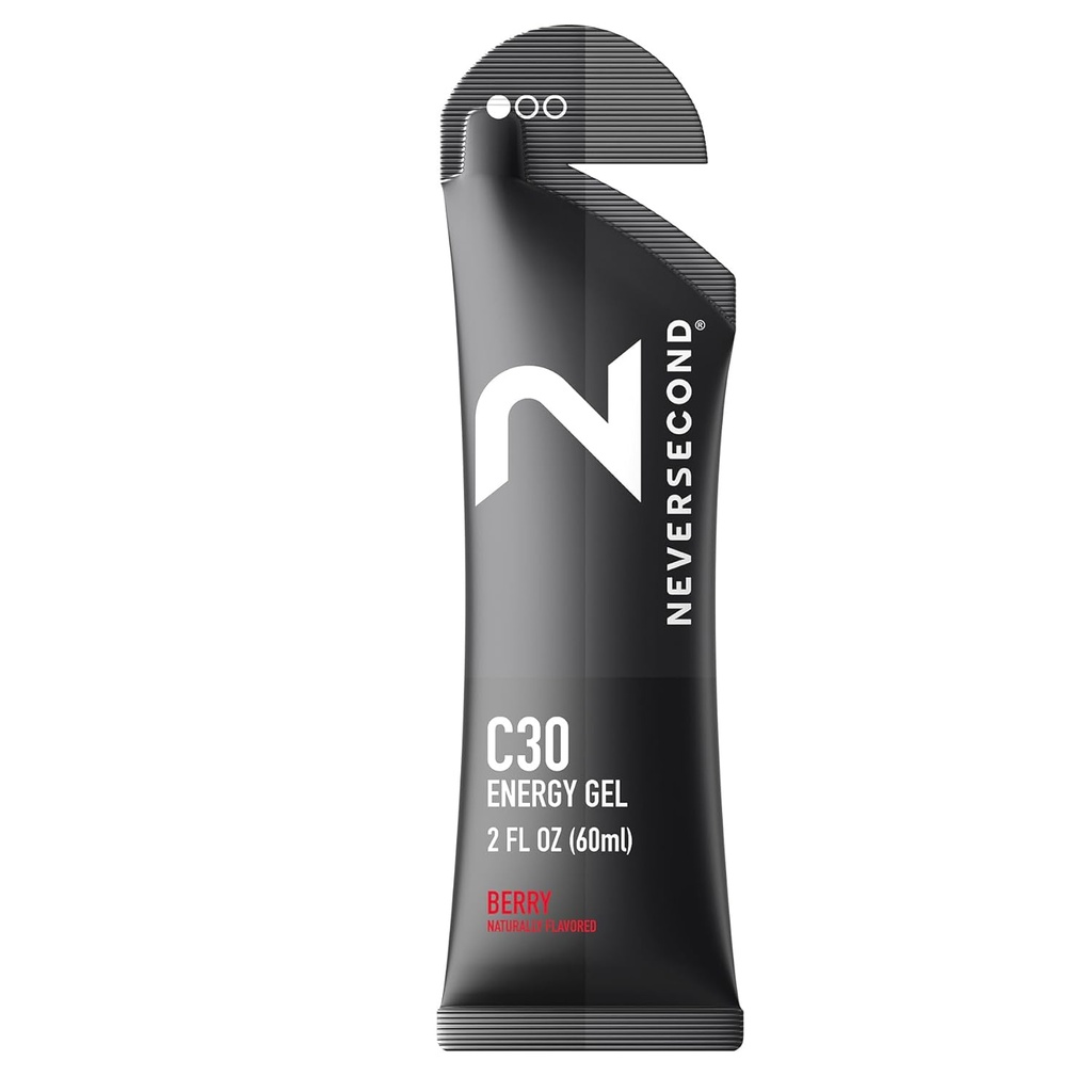Neversan C30 Energy Gel, Performans Beslenme & Hydration, Never2 Energy Gel Ultra Triathlons, Bisiklet & Maratonlar (Berry Flavor, 12Count Pack)