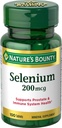 Nature's Bounty Selenium, Supports Prostate ve Immune System Health, 200 mcg, 100 Tablet