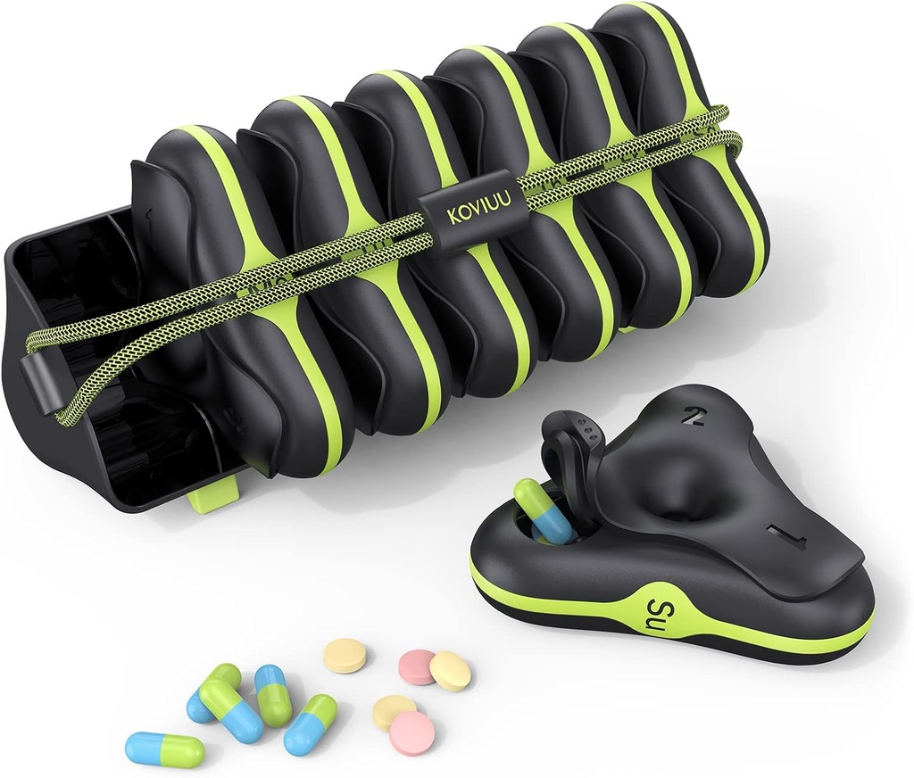 Haftalık Pill Organizer 3 Zaman Bir Gün, Büyük Seyahat Pill Box 7 Gün, Detachable Daily Pill Case, Vitamins Supplement Medicine Organizer Box, Pill Konteyner Sahibi