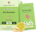 Goods Gut Guardian, Organik Fiber, Probiyotik & Prebiyotik Toz, Sugar Free, Herbs for Bloat, Gut Health Support, Digestive Health for Men & Women, Non GMO, Vegan, Lemon Ginger, 15 Count