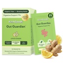 Goods Gut Guardian, Organik Fiber, Probiyotik & Prebiyotik Toz, Sugar Free, Herbs for Bloat, Gut Health Support, Digestive Health for Men & Women, Non GMO, Vegan, Lemon Ginger, 15 Count