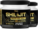 Shilajit Pure Himalayan Organic with Fulvic Acid, Humic Acid, and 85+ Trace Minerals - Support for Energy Production, Immune System & Cognitive Health - 2Packs 20g for 80 Servings