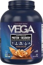 Vega Sport Vegan Protein Powder + Recovery - 30g φυτικής πρωτεΐνης ανά υπηρεσία, φυστικοβούτυρο, 45 σερβιέτες, 5g BCAAs, Προβιοτικά, NSF Certified, για Shakes & Smoothies, 4.2lbs (Packaging May Vary)
