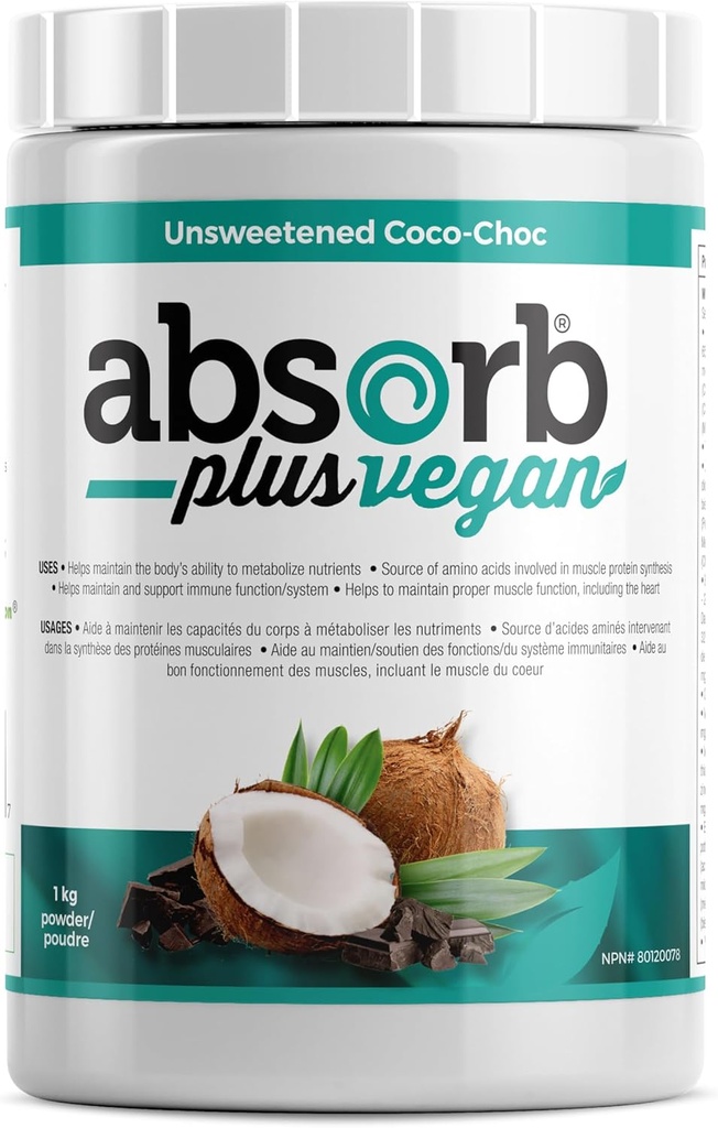 Vegan Isolate Protein - Gut Health, Beslenme Desteği, Doğal Malzemeler, Gluten-Free, Organik Sprod Rice Protein (2.2 lbs, Unsweetened Coco-Choc)