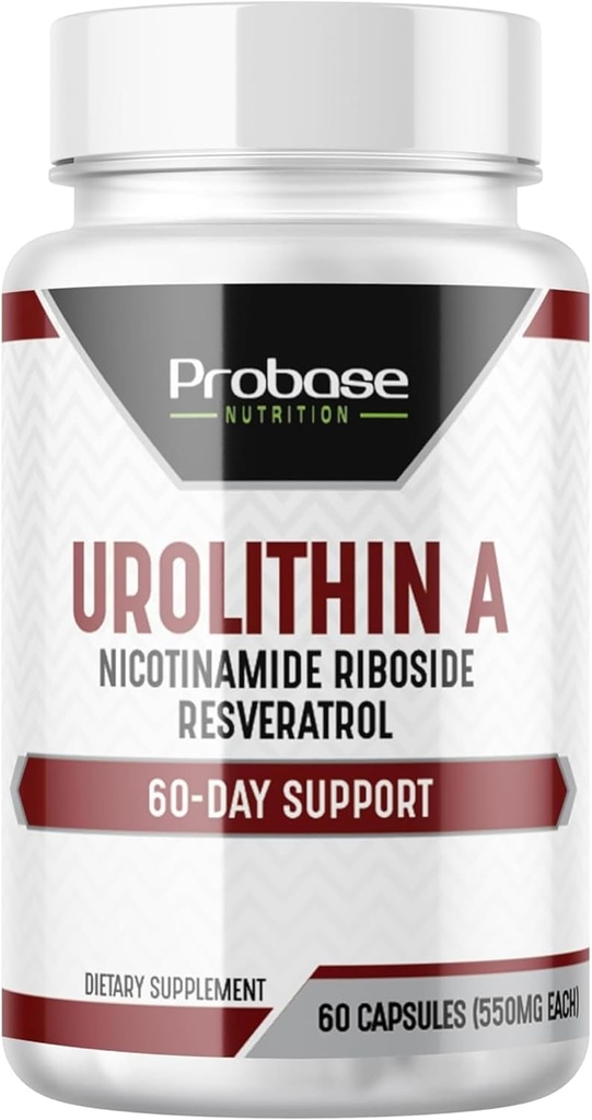 Probase Beslenme Urolithin A - [60-Day Supply] - eklendi NR ve Resveratrol - NMN, NAD, CoQ10, PQ Sağlıklı Ağlama için