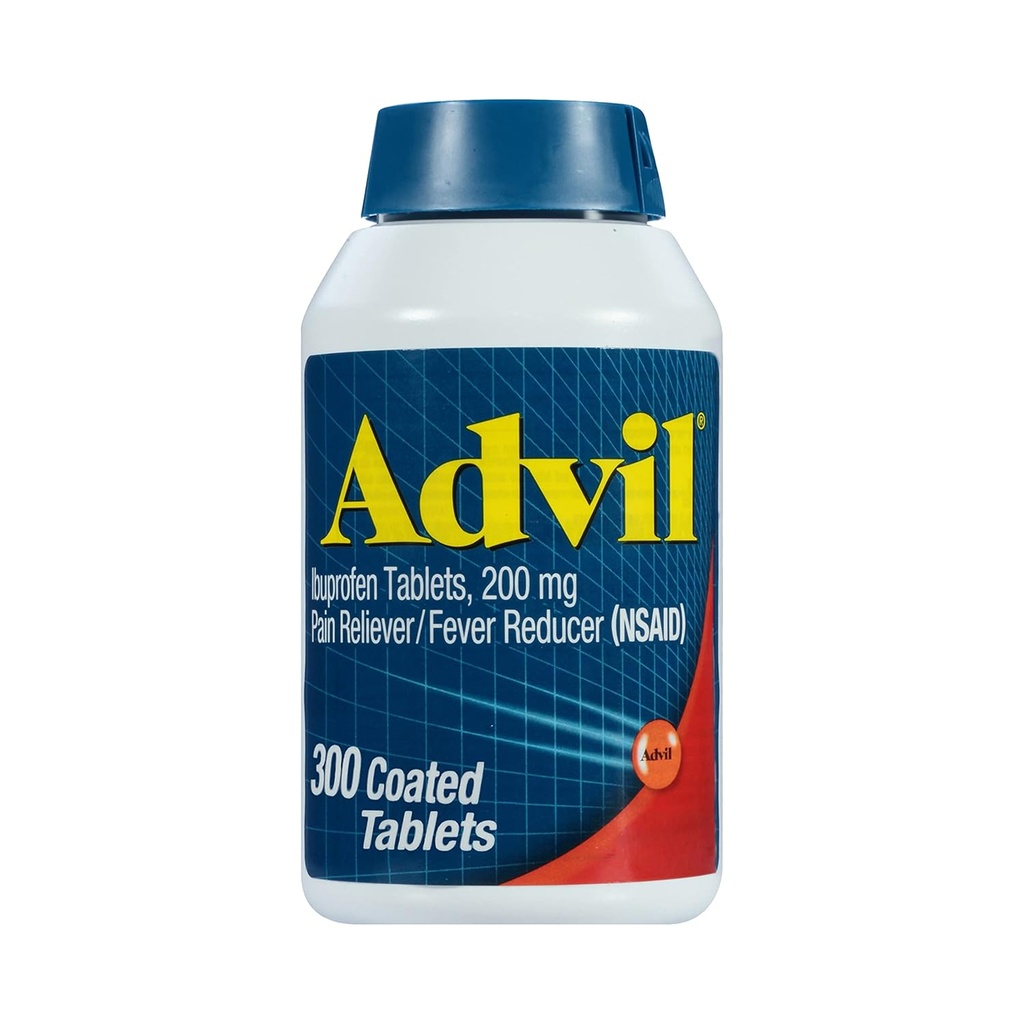 Advil Ağrı Reliever ve Ateşleme, Baş Ağrı için Ibuprofen 200 mg ile Ağrı Yardımı, Backache, Menstrual Pain and Joint Pain Relief - 300 Kaplamalı Tabletler