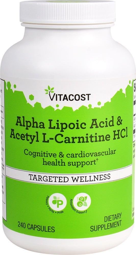 Vitacost Alfa Lipoic Acid & Acetyl L-Carnitine HCl - 700 mg - 240 Capsules