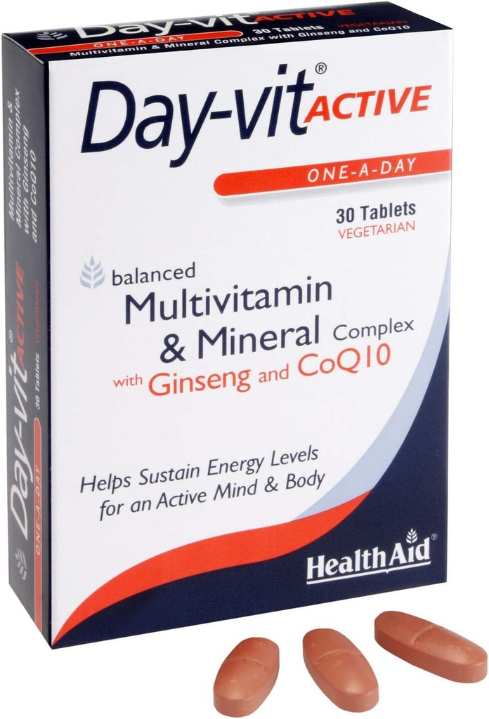 HealthAid Day-vit ACTIVE - 30 Vegetarian Tablets
