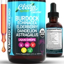 Organik Lympha Draj Supplement | Lympha Support Drops | Burdock Root Echinacea Elderberry Dandelion Astragalus Milk Butle Sea Moss Red Clover Cleanse Marigold Drop Tarafından Clean Nutra